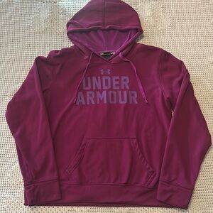 Under Armour Semi-Fitted Purple Hoodie size L